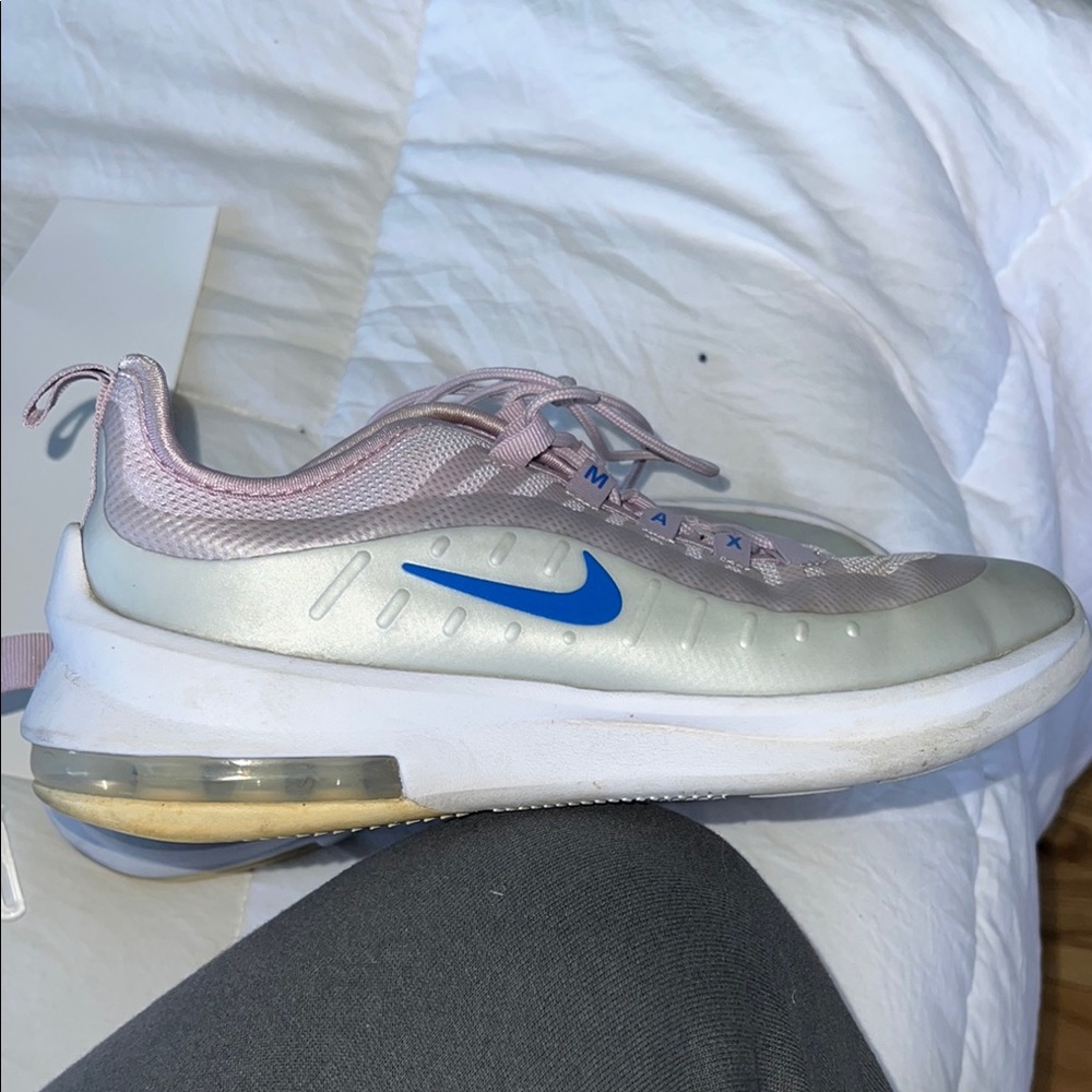 Silver and Blue Athletic Sneakers